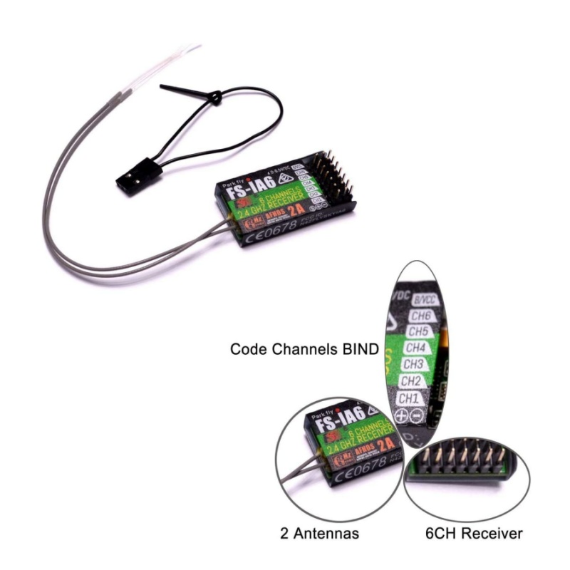 Flysky FS-IA6 Receiver 6CH Dua - Drone Racing Receiver reseña y precio