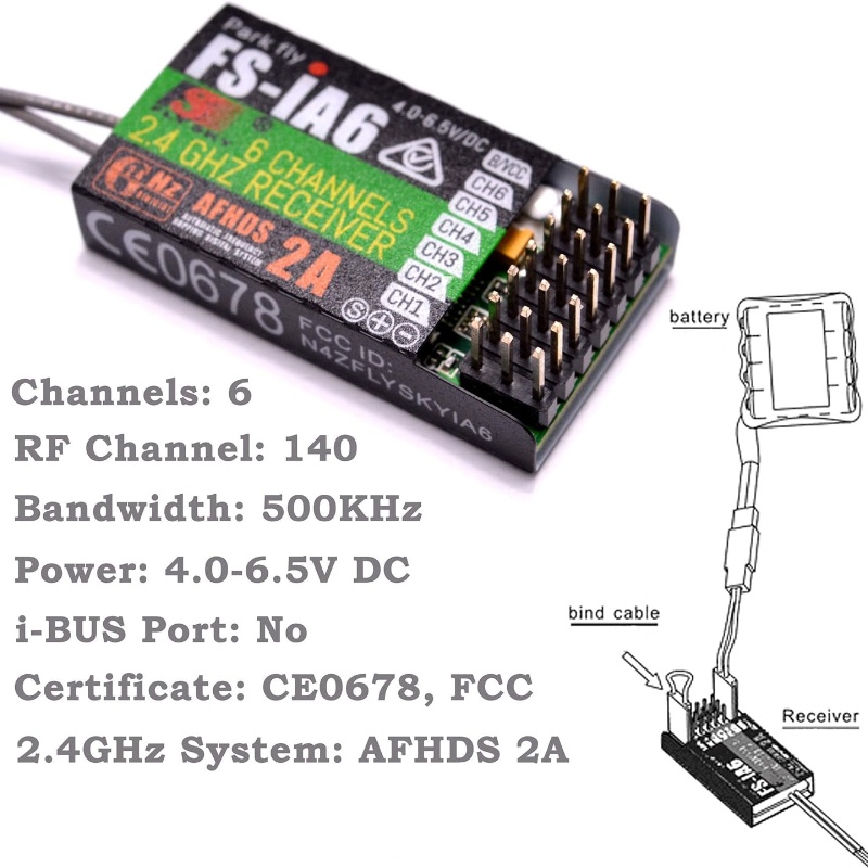Flysky FS-IA6 Receiver 6CH Dua - Drone Racing Receiver reseña y precio