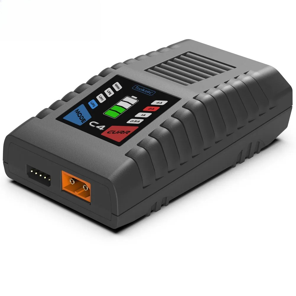 ToolkitRC C4 Charger 50W 5A AC - Drone Racing Charger reseña y precio