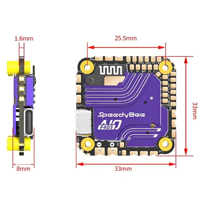 SpeedyBee F405 AIO Flight Cont - Drone Racing Flight Controller reseña y precio