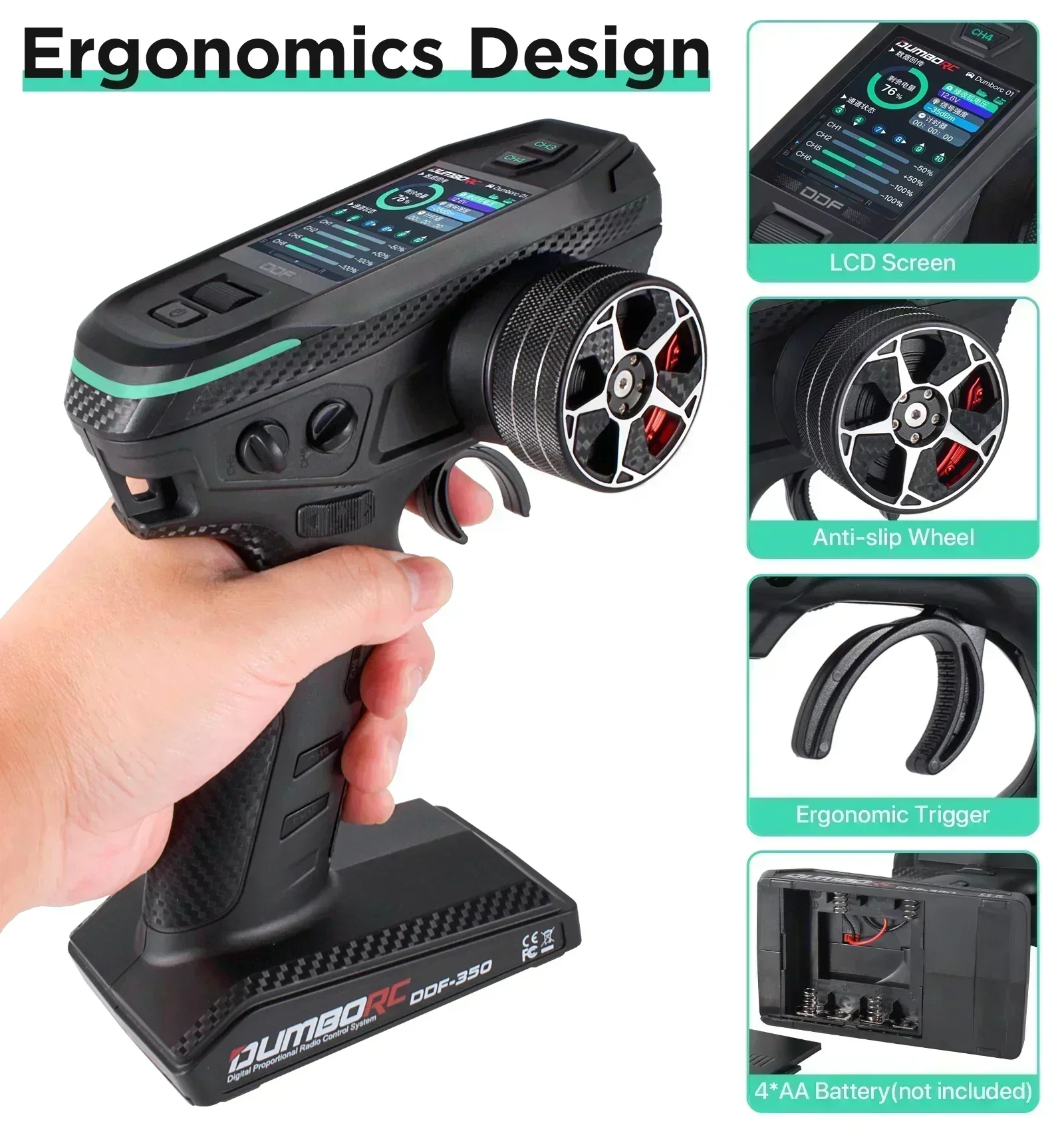 DUMBORC 10CH DDF-350 RC Remote - Drone Racing Receiver reseña y precio