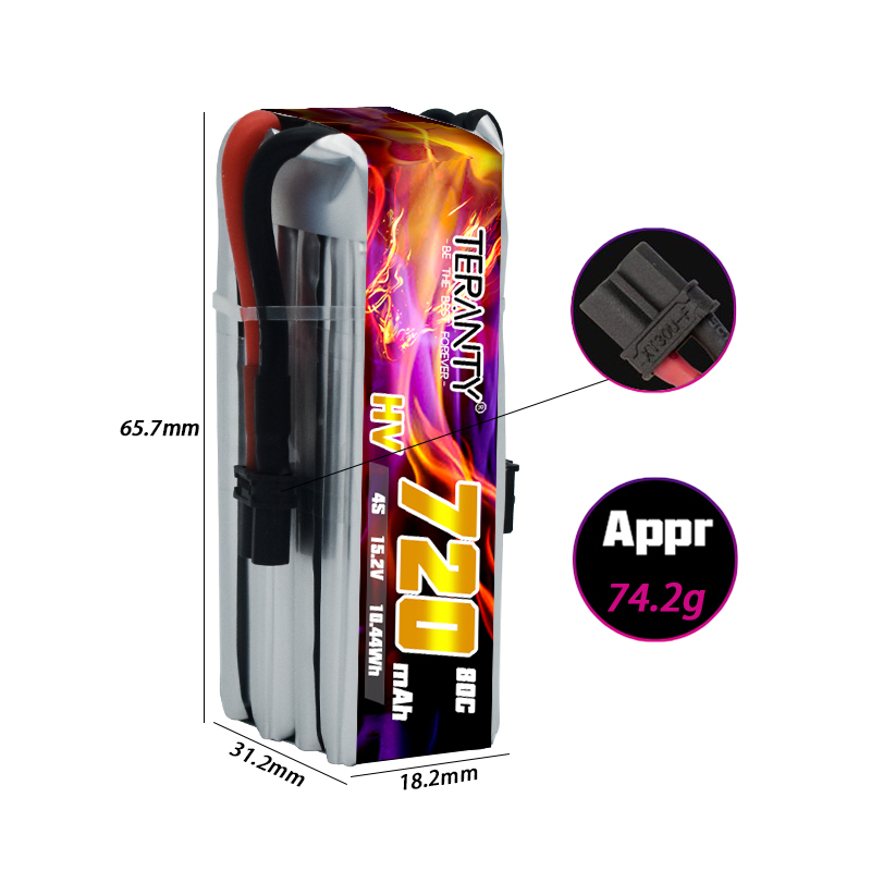 TERANTY 720mAh 4S 15.2V HV Lip - Drone Racing Frame reseña y precio