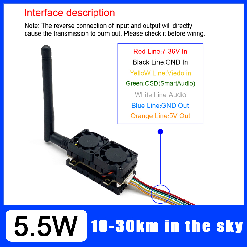 Long Range 5.8GHz 5.5W Video T - Drone Racing Frame reseña y precio