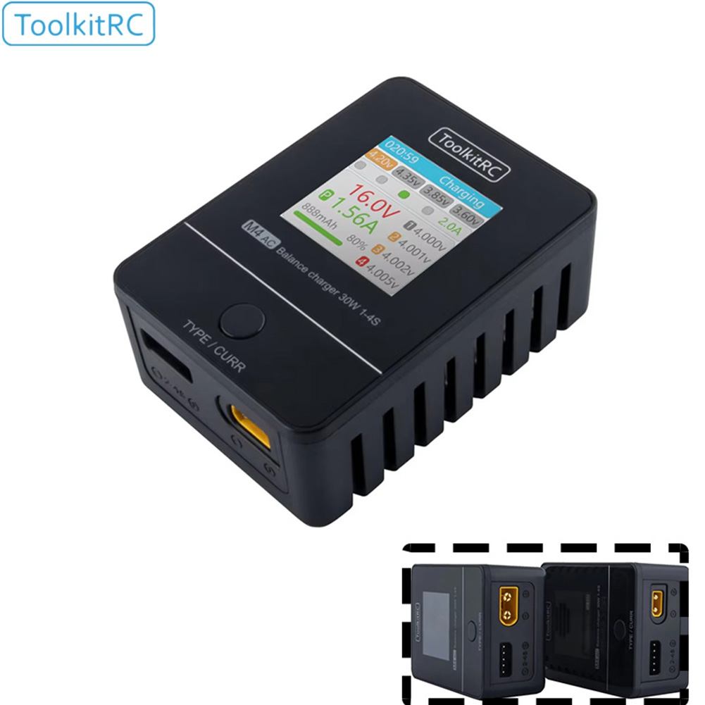 ToolkitRC M4AC 30W Compact AC  - Drone Racing Charger reseña y precio