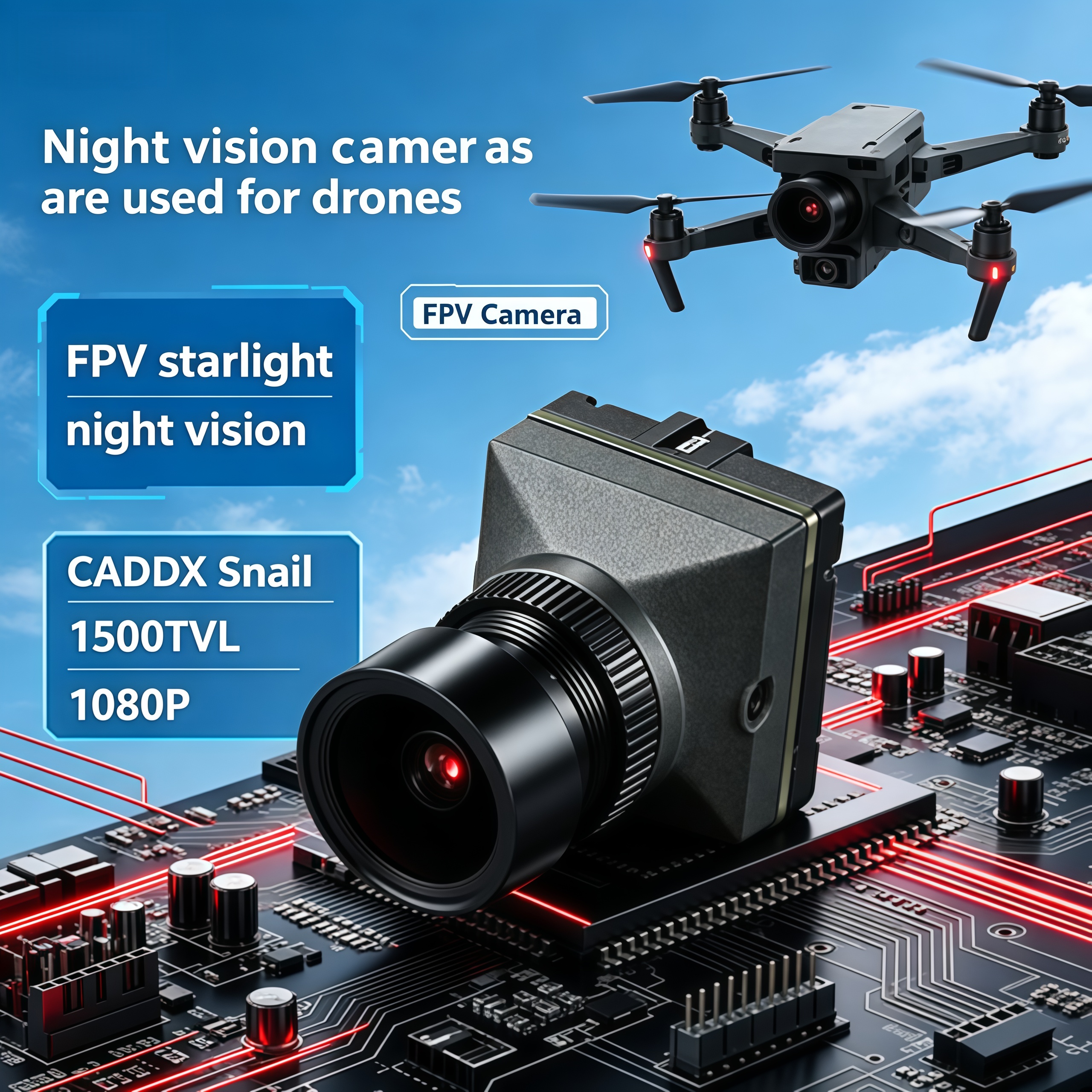 1500TVL HD CADDX Snail FPV Cam - Drone Racing Camera reseña y precio